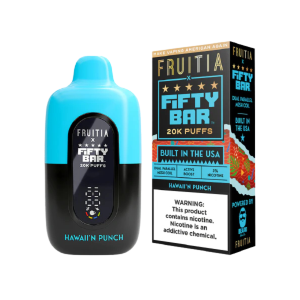FRUITIA X FIFTY BAR DISPOSABLE 20000PF ISLAND PUNCH (HAWAIIN PUNCH) -BOX OF 5