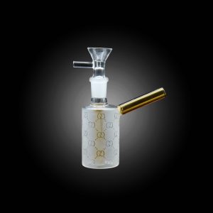 4'' WHITE COAT SMALL WATER PIPE GOLD