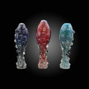 3'' FISH WITH TENTACLE DESIGN GLASS CHILLUM 15CT JAR