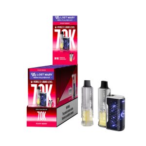 LOST MARY NERA FULLVIEW KIT DISPOSABLE 70000PF SCARY BERRY -BOX OF 5 (2CT PODS + REUSABLE BATTERY)