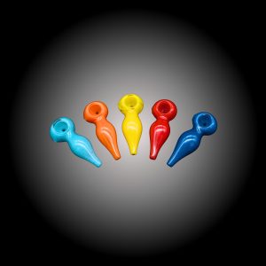 3'' FRIT FAT BELLY MIX COLOR HAND PIPE 20CT JAR