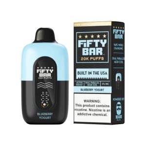 FIFTY BAR V2 DISPOSABLE 20000PF BLUEBERRY YOGURT -BOX OF 5