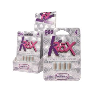 KROX BOUTIQUE EUPHORIC CAPSULES 4CT PACK (225MG PER CAP) TOTAL 900MG FRUIT PUNCH -BOX OF 10 PACK