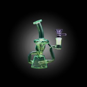 6'' MINI TWIST RECYCLER WATERPIPE GREEN