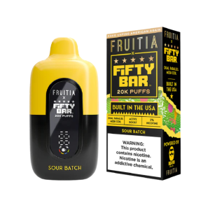 FRUITIA X FIFTY BAR DISPOSABLE 20000PF SOUR PUNCH (SOUR BATCH) -BOX OF 5