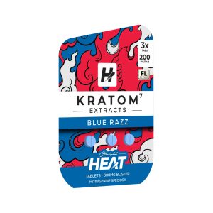 STRAIGHT HEAT KRATOM EXTRACTS TABLETS (200MG PER TAB) 600MG 3CT PACK -BOX OF 10 PACK