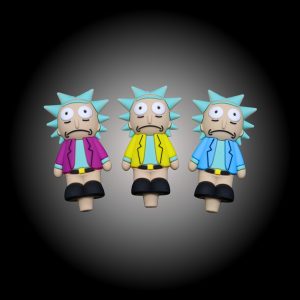 3.5'' SILICON RICK & MORTY DESIGN HAND PIPE 8CT JAR