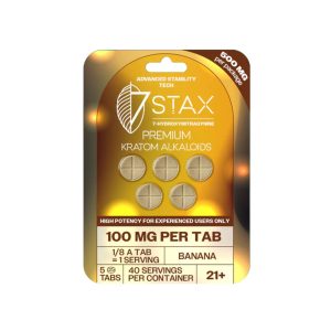 7STAX 7-HYDROXY TABLET (100MG PER TAB) TOTAL 500MG 5CT PK BANANA –BOX OF 10 PACK