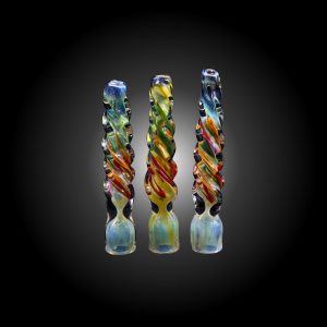 4" RASTA COLOR LINE TWISTED ONE HITTER 15CT JAR