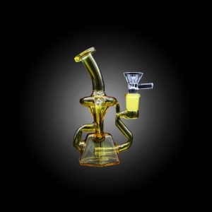 6'' MINI TWIST RECYCLER WATERPIPE YELLOW