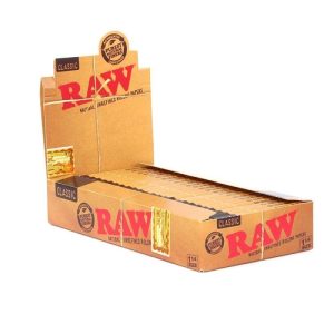 RAW 1.25 CLASSIC ROLLING PAPERS 50 LEAVES PER PACK -24 PACK PER BOX