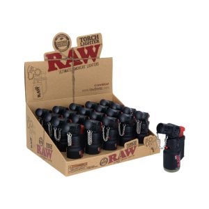 RAW TORCH LIGHTER BLACK 20 PER BOX