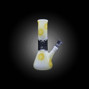 8'' PERCULATOR WATER PIPE YELLOW