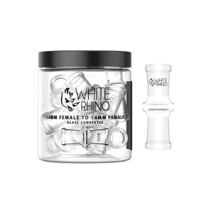 WHITE RHINO 14MM FEMALE TO 14MM FEMALE CONVERTER 10CT JAR (WR-GC1002)