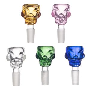 18MM MALE SKULL HEAD GLASS BOWL 10CT JAR