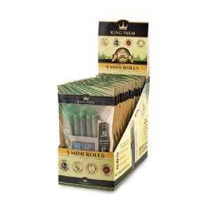 KING PALM 5 MINI ROLLS (1GM EACH) 5CT POUCH -BOX OF 15 POUCHES