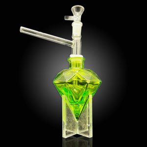 9'' DIAMOND WATER PIPE GREEN