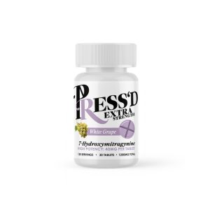 PRESSD EXTRA STRENGHT 7-HYDROXY TABLET (40MG PER TAB) TOTAL 1200MG WHITE GRAPE -30CT JAR