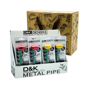 D&K ROSE SHAPE ALUMINUM WITH COVER & SCREEN HAND PIPIE MIXED COLOR -BOX OF 16 (DK8538)