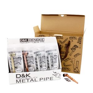 D&K 4.5” TRIPLE RING AND SKULL HEAD HAND PIPE WITH SCREEN -20CT PER DISPLAY