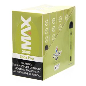 CRAVE PLUS MAX DISPOSABLE 2500PF SODA POP (EXOTIC SODA) 5% NIC -BOX OF 10