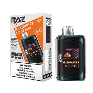 RAZ DISPOSABLE LTX25000PF RASPBERRY LIMEADE -BOX OF 5 (15000PF BOOST MODE)