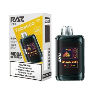 RAZ DISPOSABLE LTX25000PF TOBACCO -BOX OF 5 (15000PF BOOST MODE)