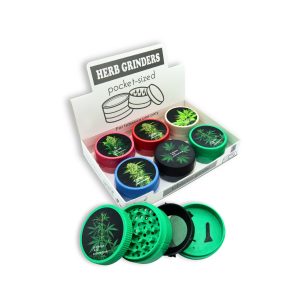 HARD ACRYLIC GRINDER ''IT'S ALWAYS 420 SOMEHWERE'' THEME GRINDER 4 PART 80MM -BOX OF 6