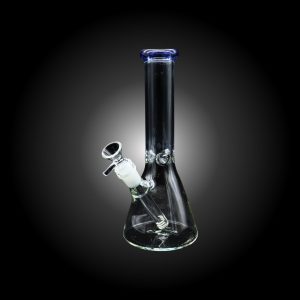 10'' COLOR RING CLEAR BEAKER WATER PIPE BLUE