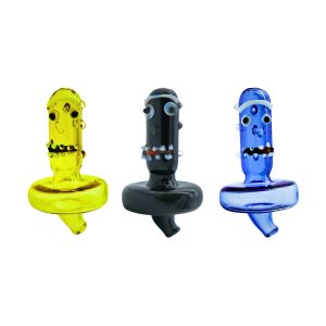 CARTOON PICKLE CARB CAP MIX COLOR 10CT JAR