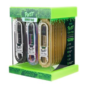 OOZE SLIM TWIST 2.0 BATTERY 24CT DISPLAY (BLACK-RAINBOW-GOLD)