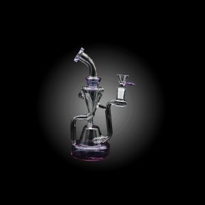 ALPHA 9'' DOUBLE ARM DOME SHAPED CYLINDERIC RECYCLER WITH ROUND BASE PURPLE