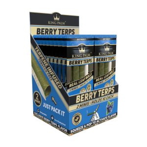 KING PALM 2 MINIS ROLL 1GM EACH BERRY TERPS 2CT PACK -BOX OF 20 POUCHES
