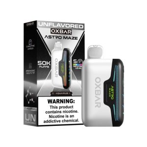 OXBAR ASTRO MAZE DISPOSABLE 50000PF UNFLAVORED 5% - AQUARIUS -BOX OF 5 (25000PF BOOST MODE)