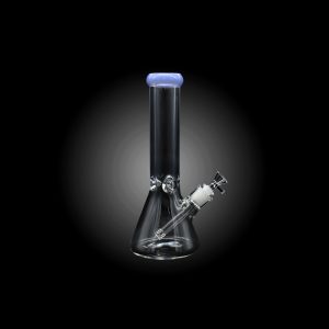 12'' CRYSTAL CLEAR BEAKER WATER PIPE MILK BLUE