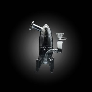 6.5'' ROCKET DESIGN WATER PIPE CLEAR BLACK