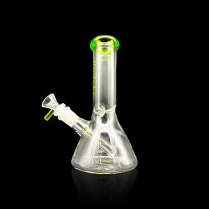 8'' INDIGO BEAKER PINCH COLOR & VERTICALLY STILTEDDOWN STEM B GREEN