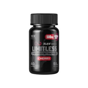 LIMITLESS 7-HYDROXY TABLET (50MG PER TAB) 500MG TOTAL CHERRY -10CT JAR (BLACK EDITION)
