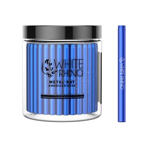 WHITE RHINO METAL BAT ANODIZED BLUE 100 CT JAR (MB1003)