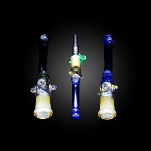NECTAR COLLECTOR 5'' FUMED GLASS HONEY STRAW WITH 10MM MALE QUARTZ TIP