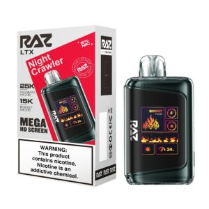 RAZ DISPOSABLE LTX25000PF NIGHT CRAWLER -BOX OF 5 (15000PF BOOST MODE)