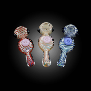 5'' COLOR CHANGING BUTTON HAND PIPE MIX COLOR 8CT JAR