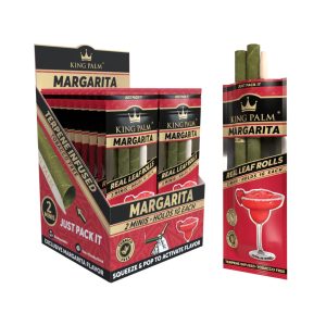 KING PALM 2 MINIS ROLL 1GM EACH MARGARITA 2CT PACK -BOX OF 20 POUCHES