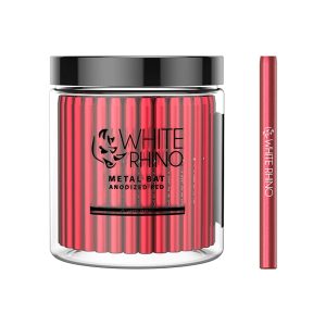 WHITE RHINO METAL BAT ANODIZED RED 100 CT JAR (MB1005)