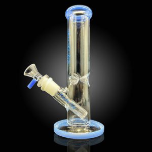 8'' INDIGO STRIGHT TUBE WITH COLORED MOUTH PIECE -M.BLUE