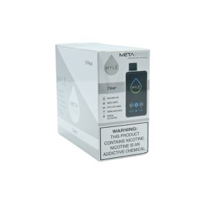 MYLE META 25K DISPOSABLE 25000PF CLEAR 5% -BOX OF 5
