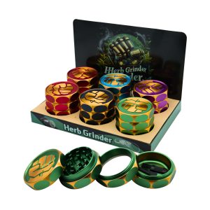 TITAN FIST ELITE EMBOSSED FIST EMBLEM ON THE LID GRINDER 4PART 60MM -BOX OF 6 PCS