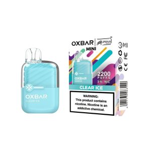 OXBAR ALPHAA WAVE MINI DISPOSABLE 2200PF CLEAR ICE 3% -BOX OF 10