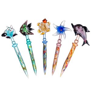 ALPHA SEA FISH SHAPE DESIGN DABBER TOOLS MIXED COLOR 10CT JAR