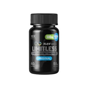 LIMITLESS 7-HYDROXY TABLET (50MG PER TAB) 500MG TOTAL ORIGINAL -10CT JAR (BLACK EDITION)